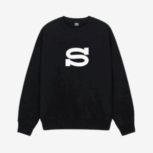 Stussy Letterman Crew Black