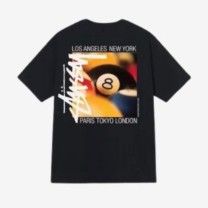 Stussy Billards T Shirt Schwarzes