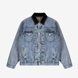 Stussy X Levi Jeansjacke Mit Prägung